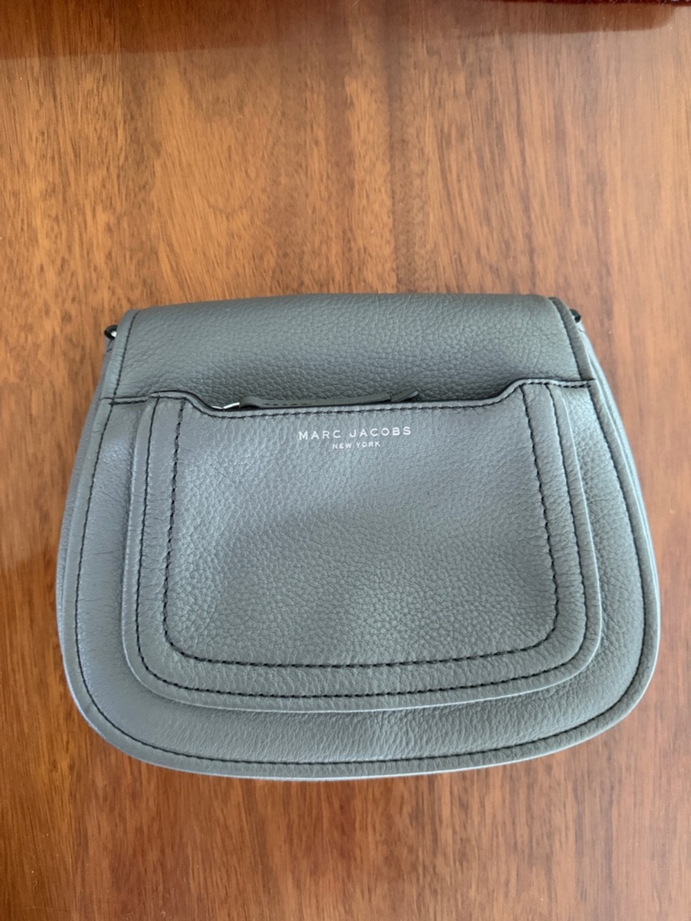 Marc Jacobs Pebbled Leather Crossbody in Slate Gray - Perfect Condition